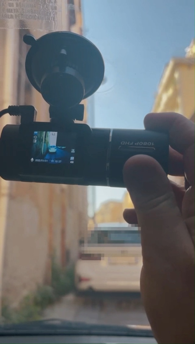 Volam 3 kanaal Dashcam Auto voor en achter en binnen met accu, 1080P