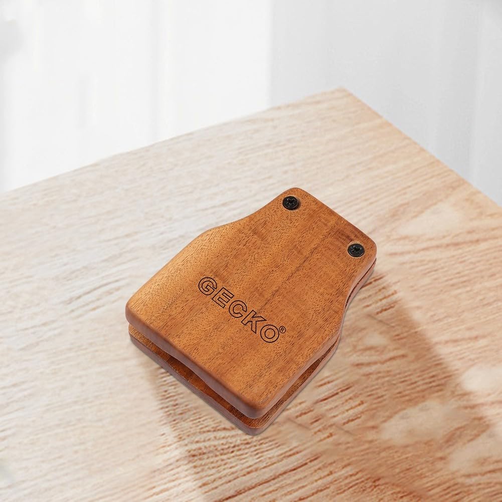 Tambor de cajón para accesorios de acompañante con pandereta de pie, castañuelas y cascabeles para manos para jugar de percusión libre con correa elástica de nailon (juego)