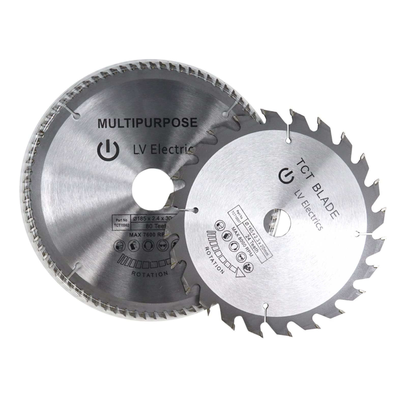 Piła tarczowa, 1 szt. Średnica 160 165 185mm TCT brzeszczot tarczowy do drewna plastikowe akrylowe brzeszczoty do obróbki drewna 24T 48 60T 80T tarcza tnąca, 165x20x40T(160x20x80T)