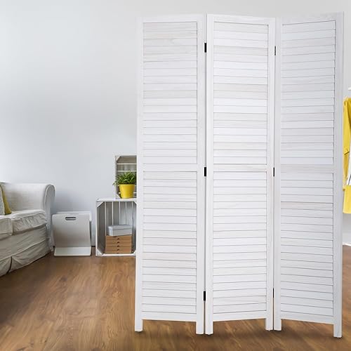 Miniatura 9 de PayLessHere Divisor de habitación de madera de 5.75 pies, pantalla de división portátil plegable para interiores, para dormitorio, oficina,