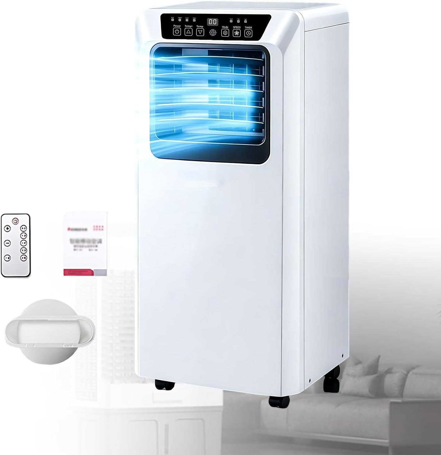 7000/9000 BTU Portable Air Conditioner with Cooling, Fan and Dehumidifying 9000BTU