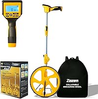 Zozen Digital Measuring Wheel: 3-Fold Foldable with Backlit Display, Imperial/Metric, Up to 99,999Ft/M, Kickstand & Backpack