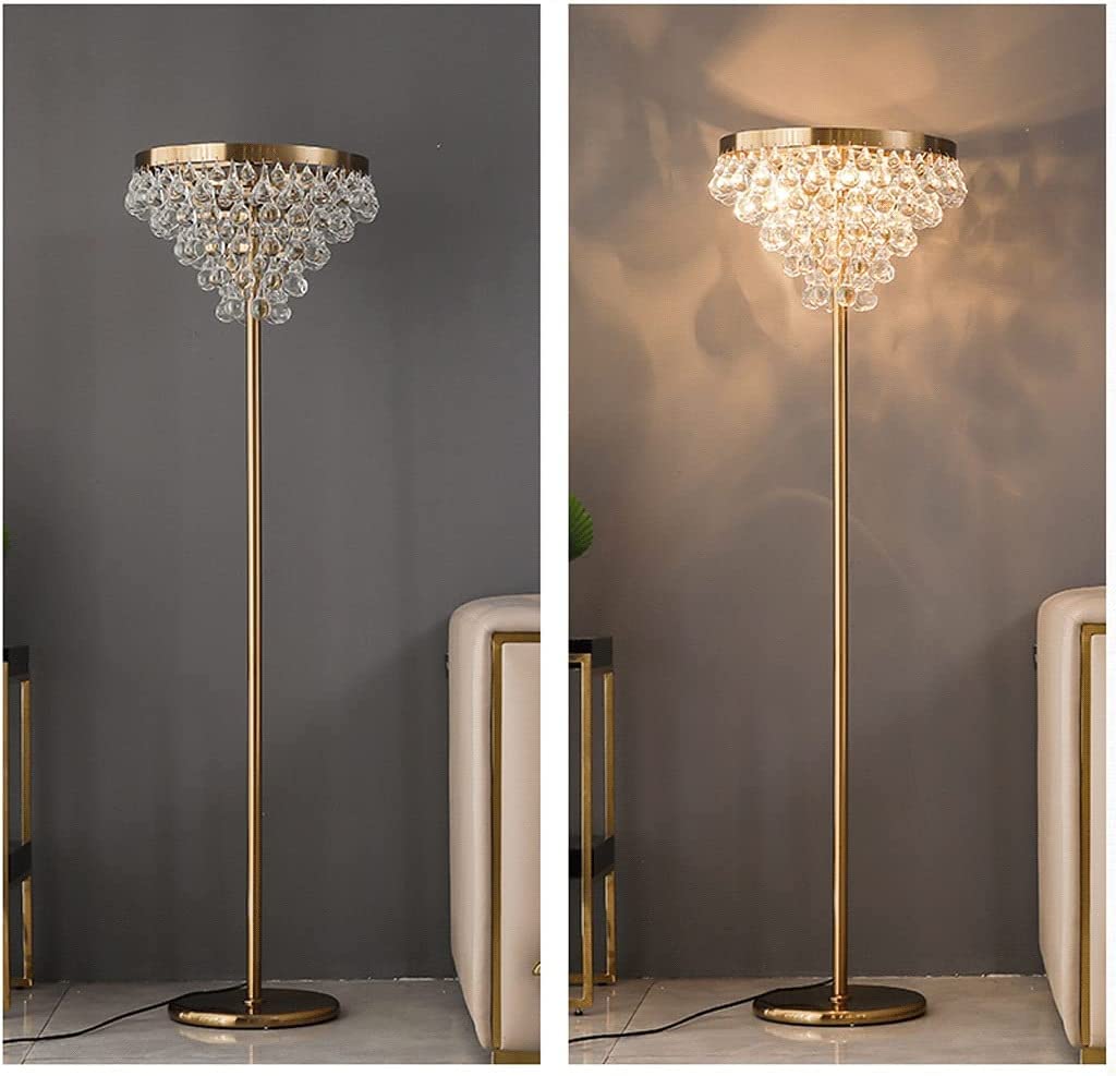 Amazon.co.jp: ドロップ型クリスタルランプシェード付きクリスタル