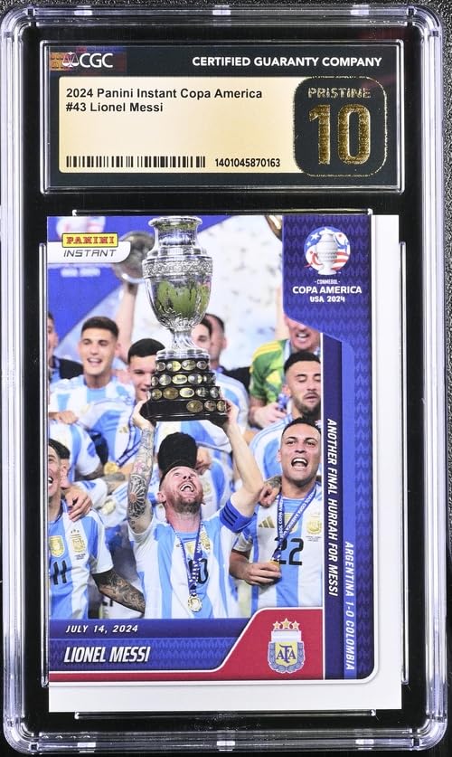 2024 Panini Instant Copa America #43 Lionel Messi Card /12674 Graded Pristine Gold Label CGC 10