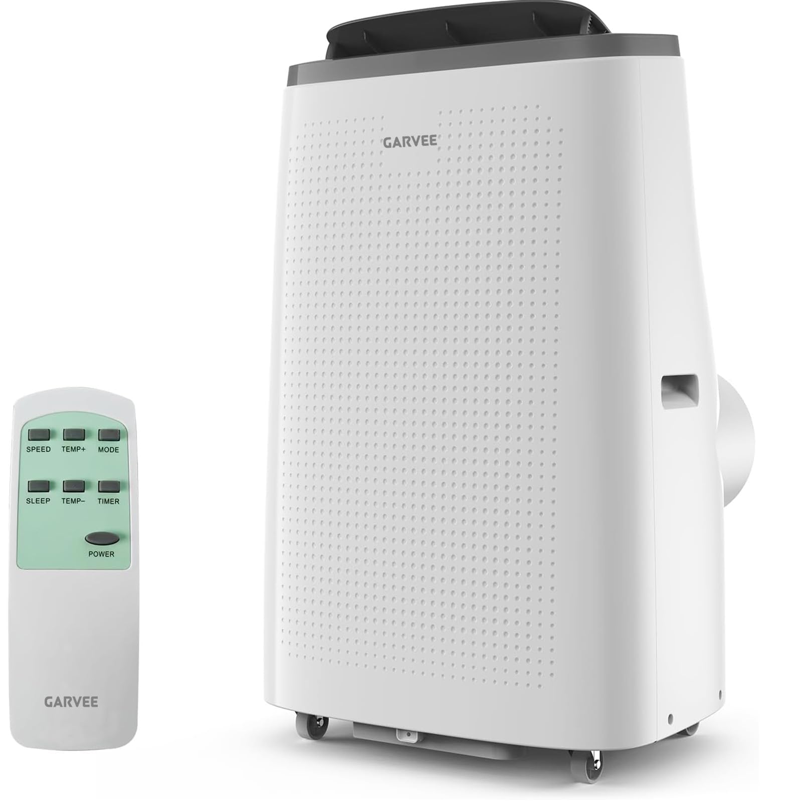 Garvee 14000 BTU Portable Air Condit - Refrigeración, deshumidificación y ventilador 3 en 1 para habitaciones de hasta 750 metros cuadrados Ft | Modo de descanso silencioso | Temporizador