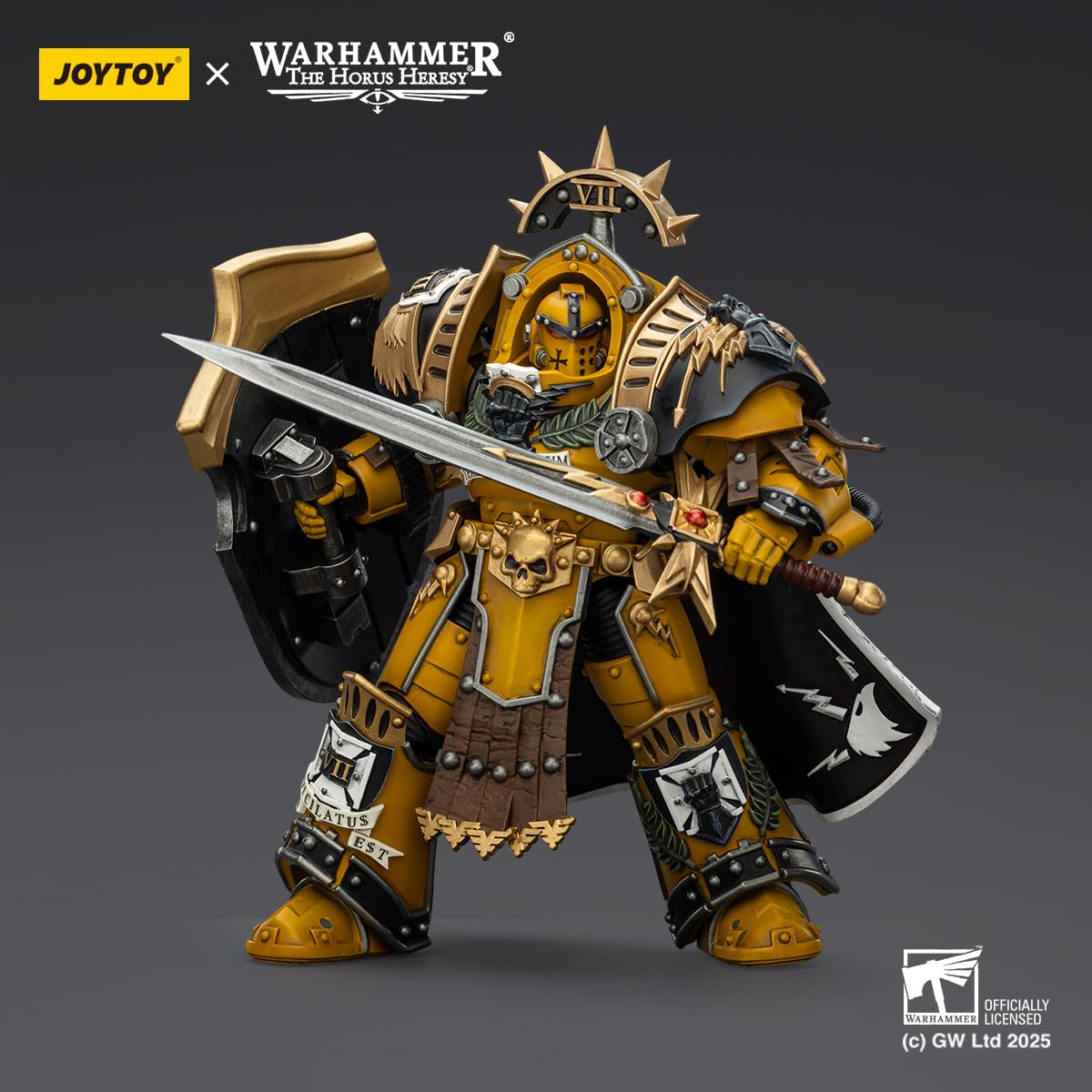 TOYVERSE JOYTOY 1/18 Figura de acción Warhammer The Horus Heresy, Imperial Fists Legion Praetor in Tartaros Terminator Armour, articulación móvil, modelo de personaje, 14,2 cm, más de 15 años