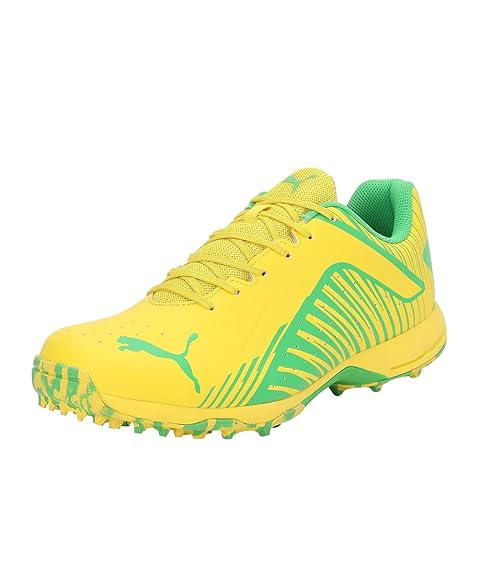 Puma Mens 22 FH Rubber Vibrant Yellow-Green Cricket Shoe - 7 UK (10678906)