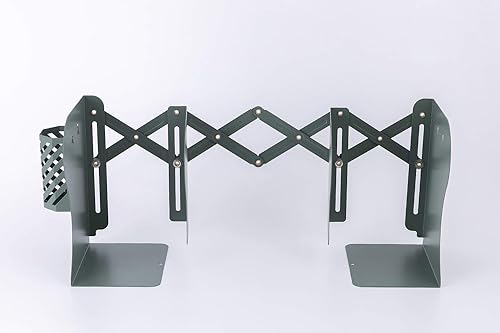 Miniatura 7 de JIARI Sujetalibros ajustables, soporte para libros, estante de almacenamiento para libros, soporte para libros, escritorio organizador de libros con