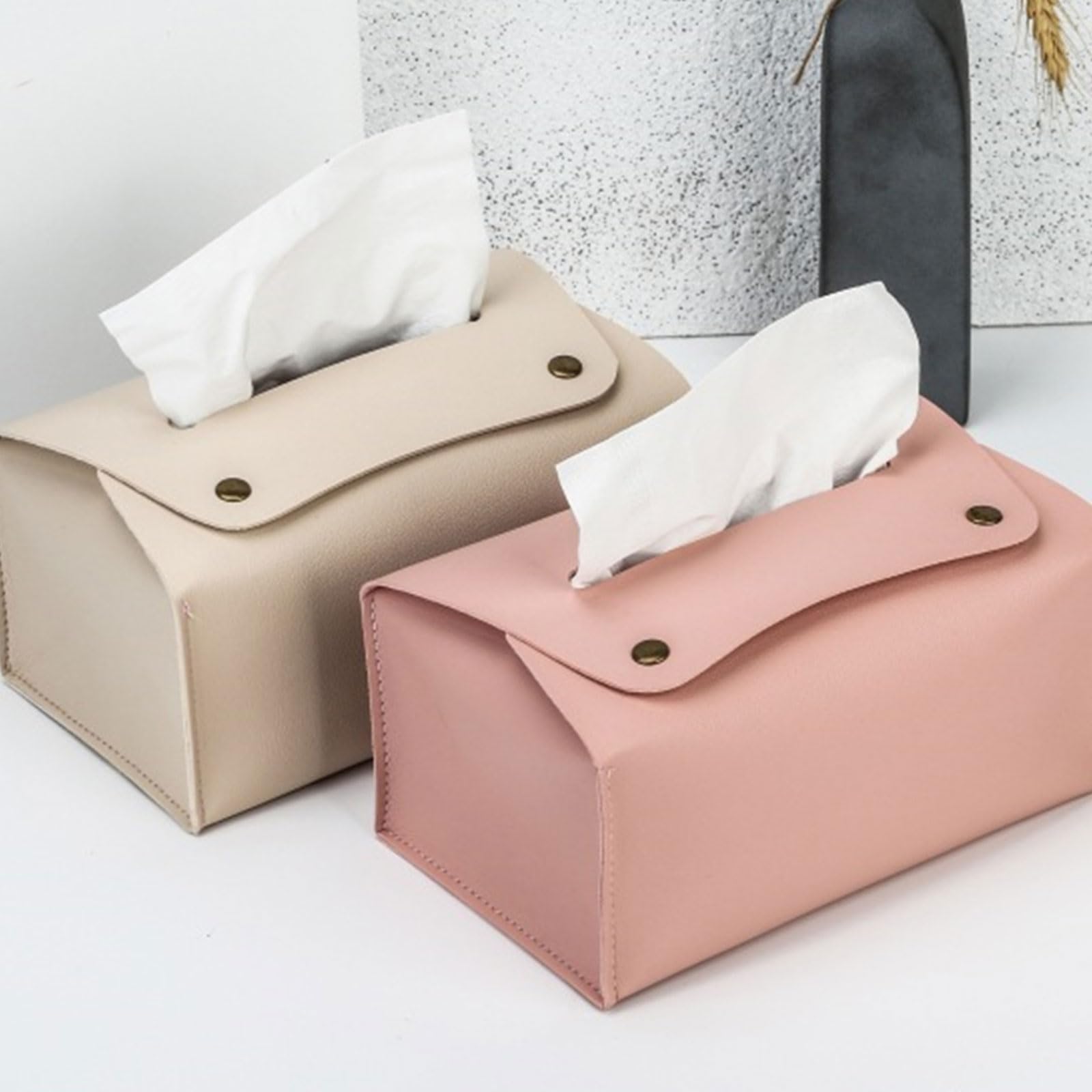 Amazon｜pumpumlia PUレザー ティッシュボックス 長方形