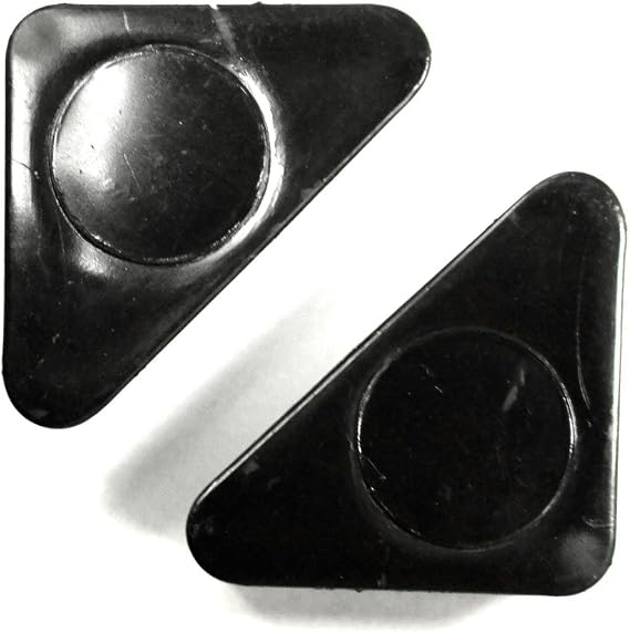 ToolUSA (4 Pack) Triangular Plastic Cap | 112 x 112 (3.8 cm x 3.8 cm) | 90 Angle Metal Leg Protector | 34 (1.9 cm) Height | ABS Black Finish