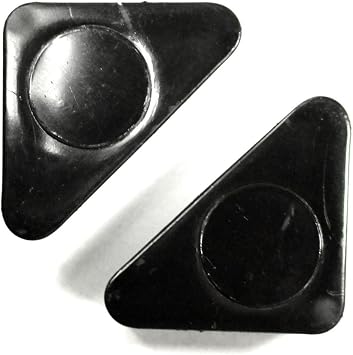 ToolUSA (4 Pack) Triangular Plastic Cap | 112 x 112 (3.8 cm x 3.8 cm) | 90 Angle Metal Leg Protector | 34 (1.9 cm) Height | ABS Black Finish