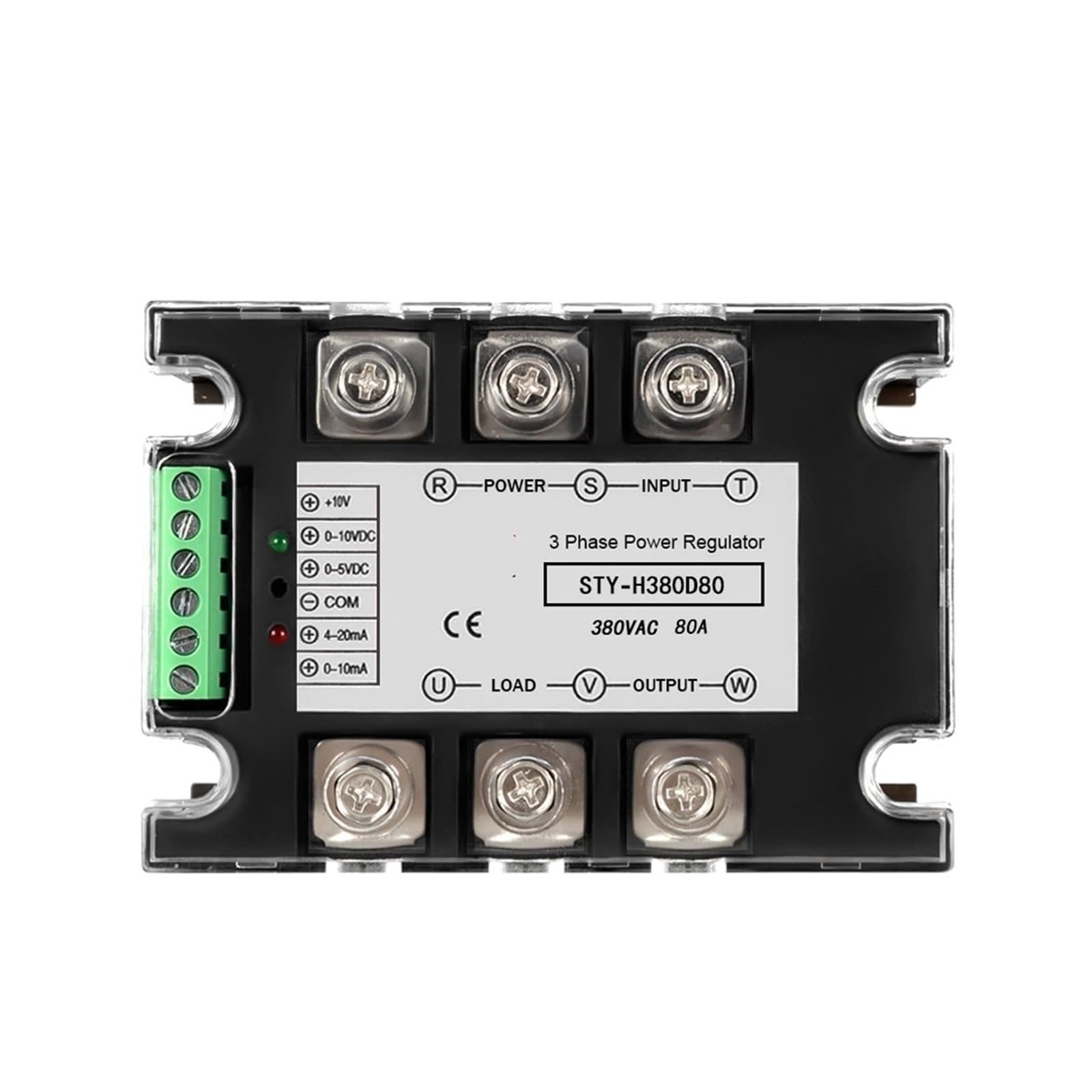 Three Phase Solid State Relay Voltage Regulator Module Power Regulator Thyristor AC380V 25A-400A Fully Isolated Intelligent(10-40A Heat Sink)