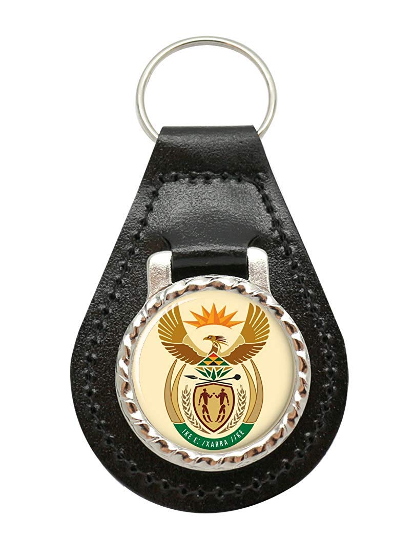 Giftshop UK South African Crest Leather Key Fob