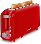 SEEDEEM 2 Slice Slim Toaster, Single 10" Long Slot Toaster Fits Bagels & Artisan Bread, 6 Shade Settings, Cancel/Reheat/Defrost, Removable Crumb Tray, Auto Shut-Off, Pink