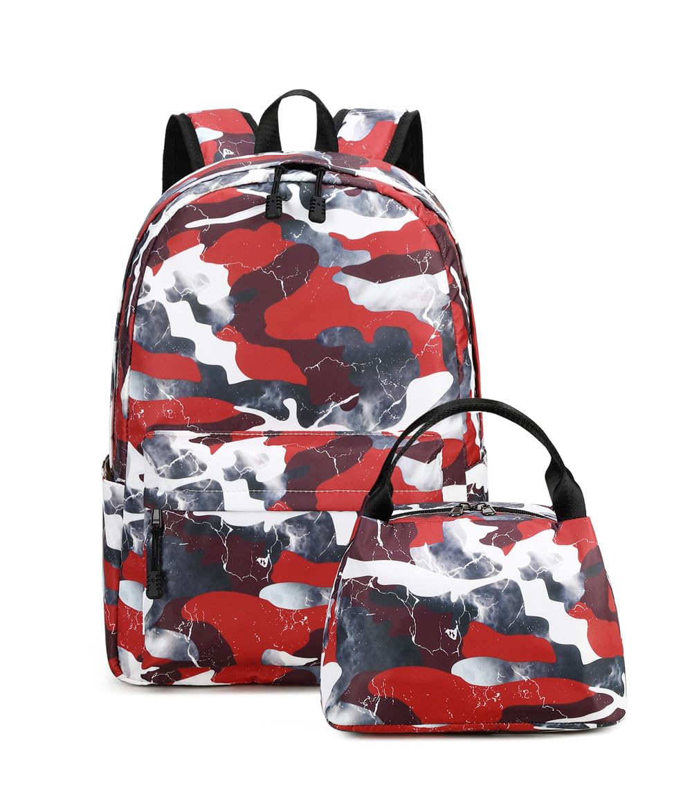 Lmwzh Backpack For Boys Elementary School Bags Kids Bookbag Waterproof Lightweight Durable(A-Red)