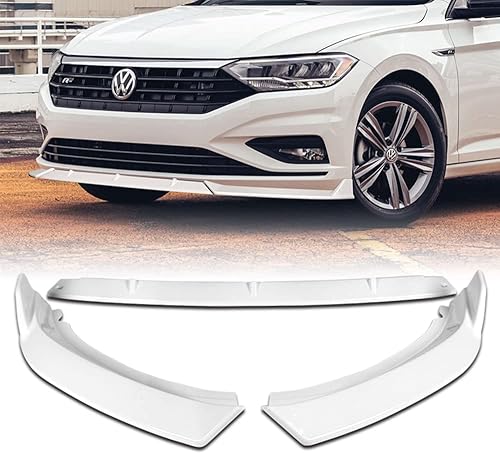 Miniatura 8 de Q1-TECH, 5 piezas de borde de parachoques delantero + falda lateral Rocker Winglet Canard difusor ala compatible con Volkswagen Jetta VW 2019-2022,