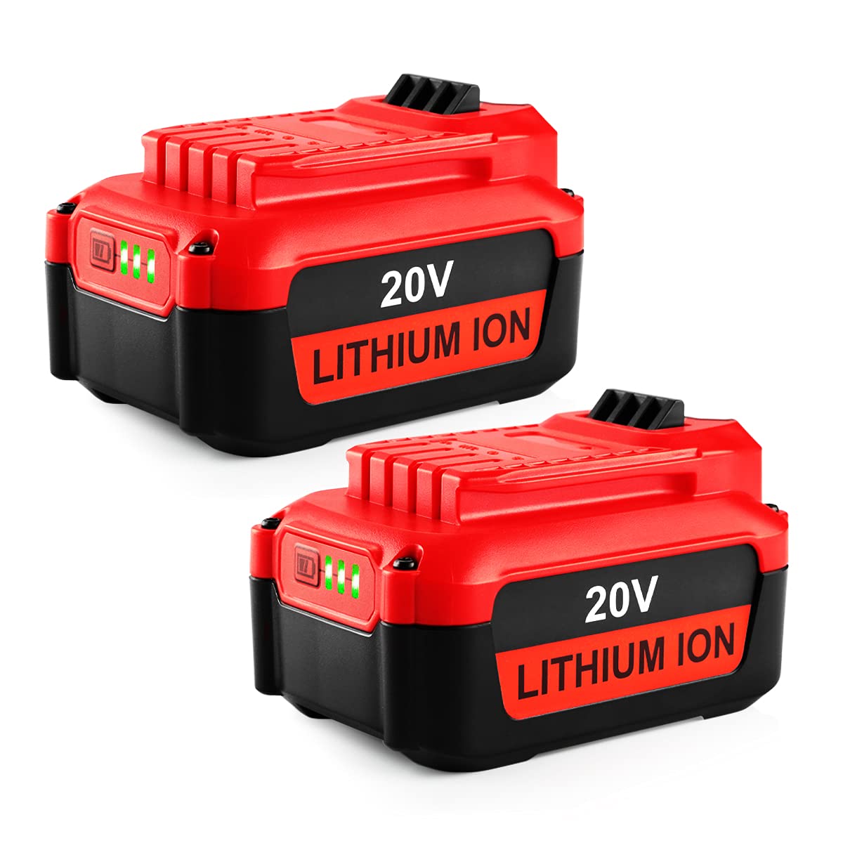 20V 6.5AH Replacement for Craftsman 20V Battery CMCB206 CMCB205 CMCB204 CMCB202 V20 Max Lithium Ion Battery Compatible with Craftsman V20 Cordless Power Tools (2 Pack)