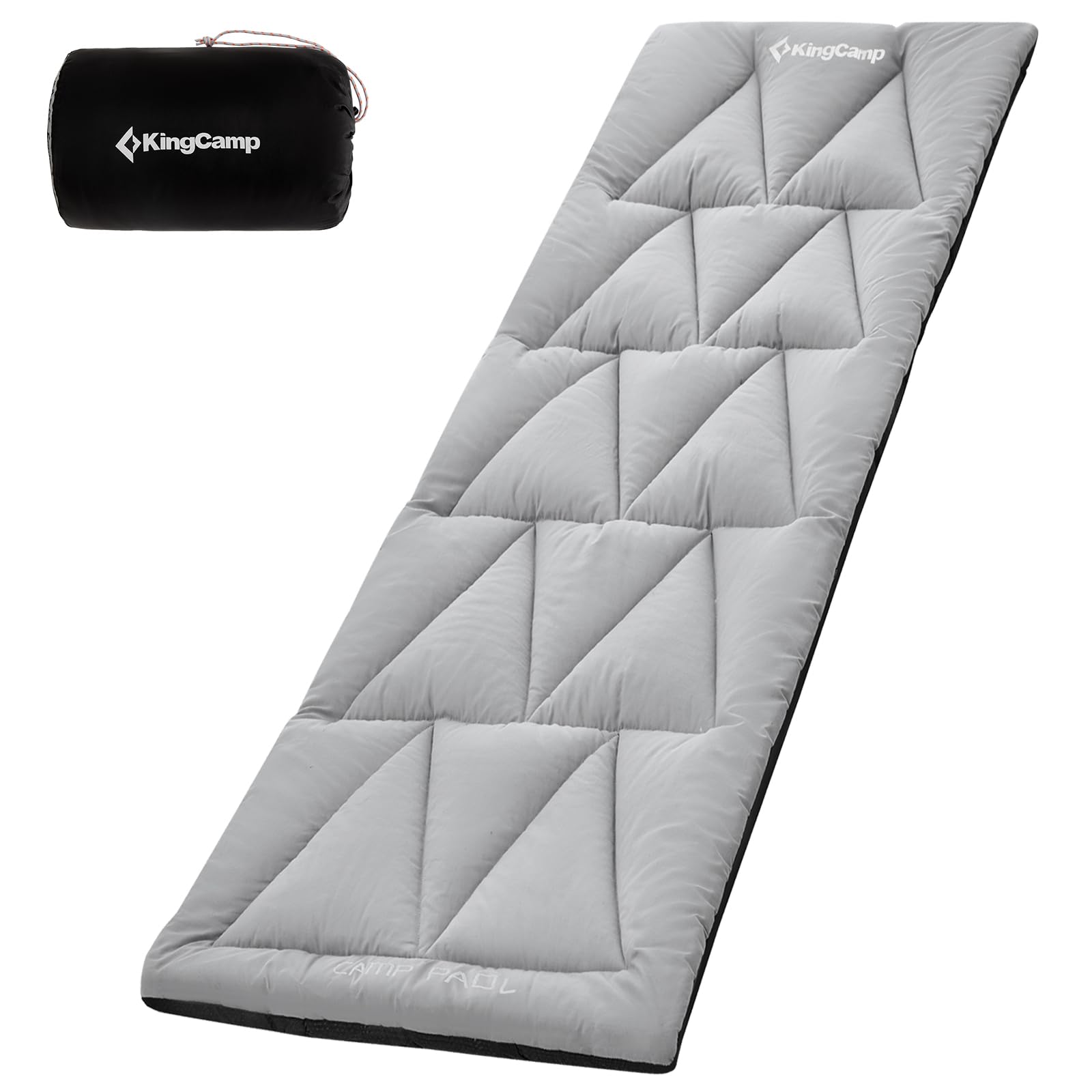 KingCamp - Cubrecolchón de algodón, súper Ligero y portátil, versátil, para Cama de Camping, Tumbona de jardín, Tumbona, también se Puede Utilizar como colchón de Dormir o Manta