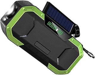 CAXUSD Rádio Solar Rádio De Manivela Rádio De Emergência Ao Ar Livre Rádio De Emergência Manivela Rádio Solar De Emergência Manivela Estação De Rádio Salva-Vidas Abs Preto Manivela Rádio