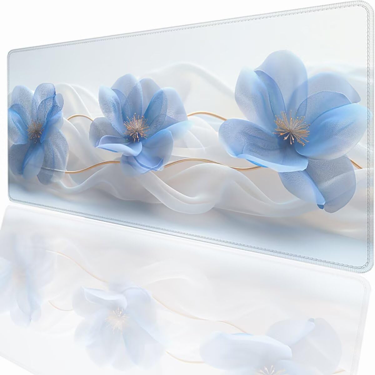 Tappetino per Mouse Gaming XXL 1200x600x3mm– Ufficio Mousepad Grande – Migliora la Velocità e la Precisione Tenuta Stabile Sottomano per Ufficio e Casa Accessori Scrivania Fiori PjY9443 N-U