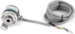 Direct Connect, GTK3808 Photoelectric Rotary Encoder General Purpose DC 5V-24V Hollow Shaft with Rotary Encoder with Wing Guard for Equipment Accessories