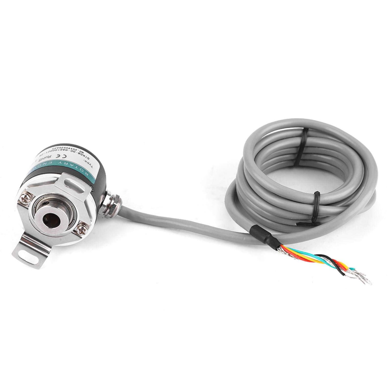 GTK3808 Drehgeber, DC5V-24V Optoelektronischer Drehgeber ABZ 3-Phasen-Hohlwellengeber