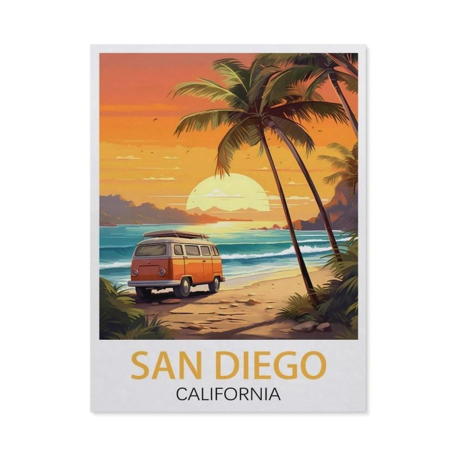 Tin Sign，San Diego California(20x30cm）