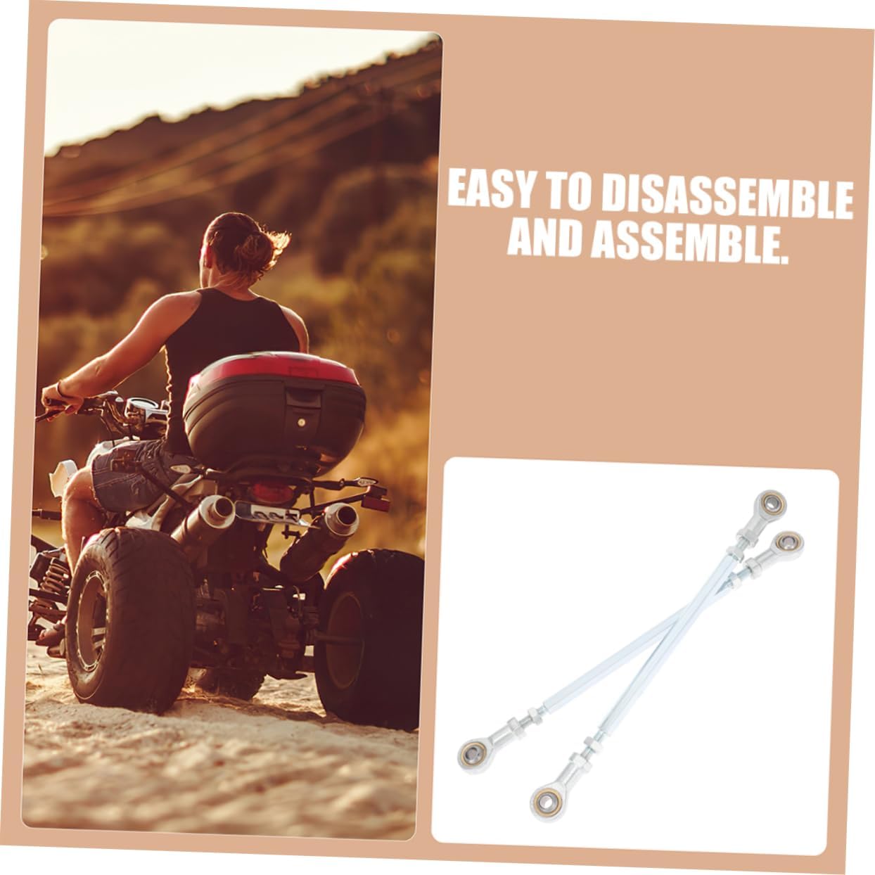 PRETYZOOM 4pcs Atv Tie Rod Ball Joint Tie Rod End Kit Accessories Atv Steering Directional Ball Head for Off-road