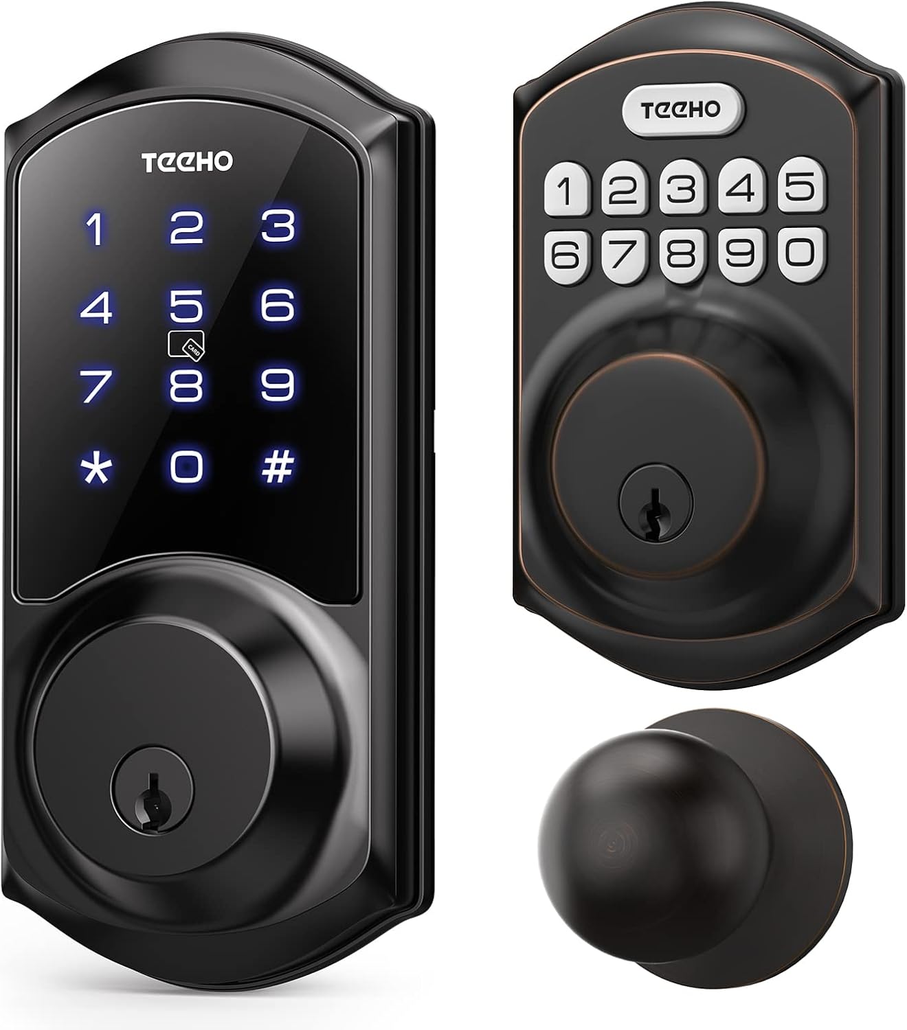 TEEHO Smart Lock Keyless Entry Door Lock with Handle