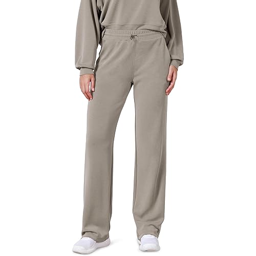 ODODOS Women's Modal Soft Wide Leg Pants with Pockets Adjustable Shockcord High Waist Casual Lounge Pants-27/29/31" Inseam
