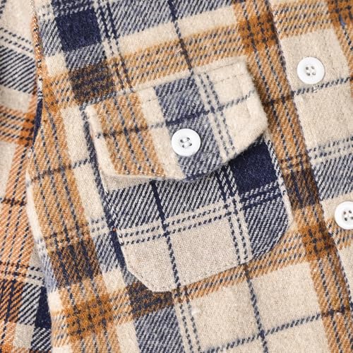 Image of Toddler Baby Boy Fall Winter Clothes Long Sleeve Plaid Hooded Sweatshirt Ripped Holes Jeans Set 1-5 Years Old
