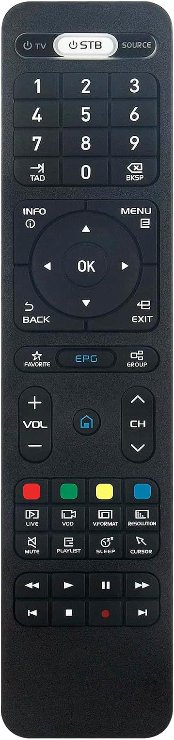Replace Learning Remote Control Fit for Dreamlink T3 / T2+ / T1 Plus / T1 / Dlite+, Replacement Compatible with Formuler Z8, Z8 pro, Z Alpha, Z7+, Z+ Nero