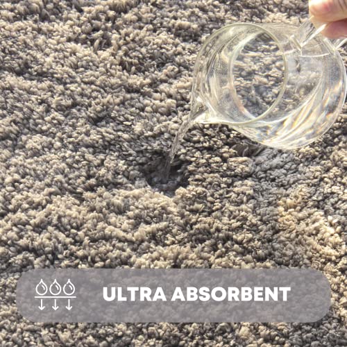 Disolla Plush Bathroom Rug Mat,Non-Slip Soft Absorbent Microfiber,Low Profile Machine Wash Dry High Pile Bath Mat For Bathroom Floor,Shower,24X36,Camel #TOP4