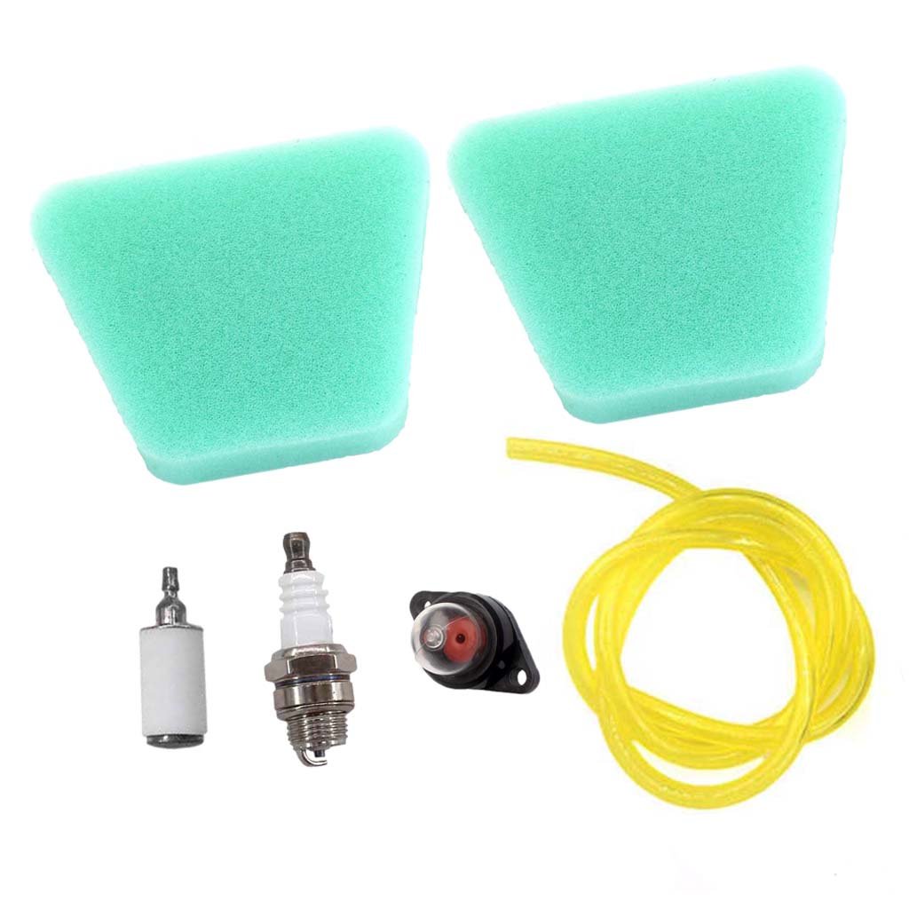 Aisen 2 X Air Filter For Partner 350 351 370 371 390 420 Poulan 2050 2115 2150 With Spark Plug Primer Pump Petrol Filter