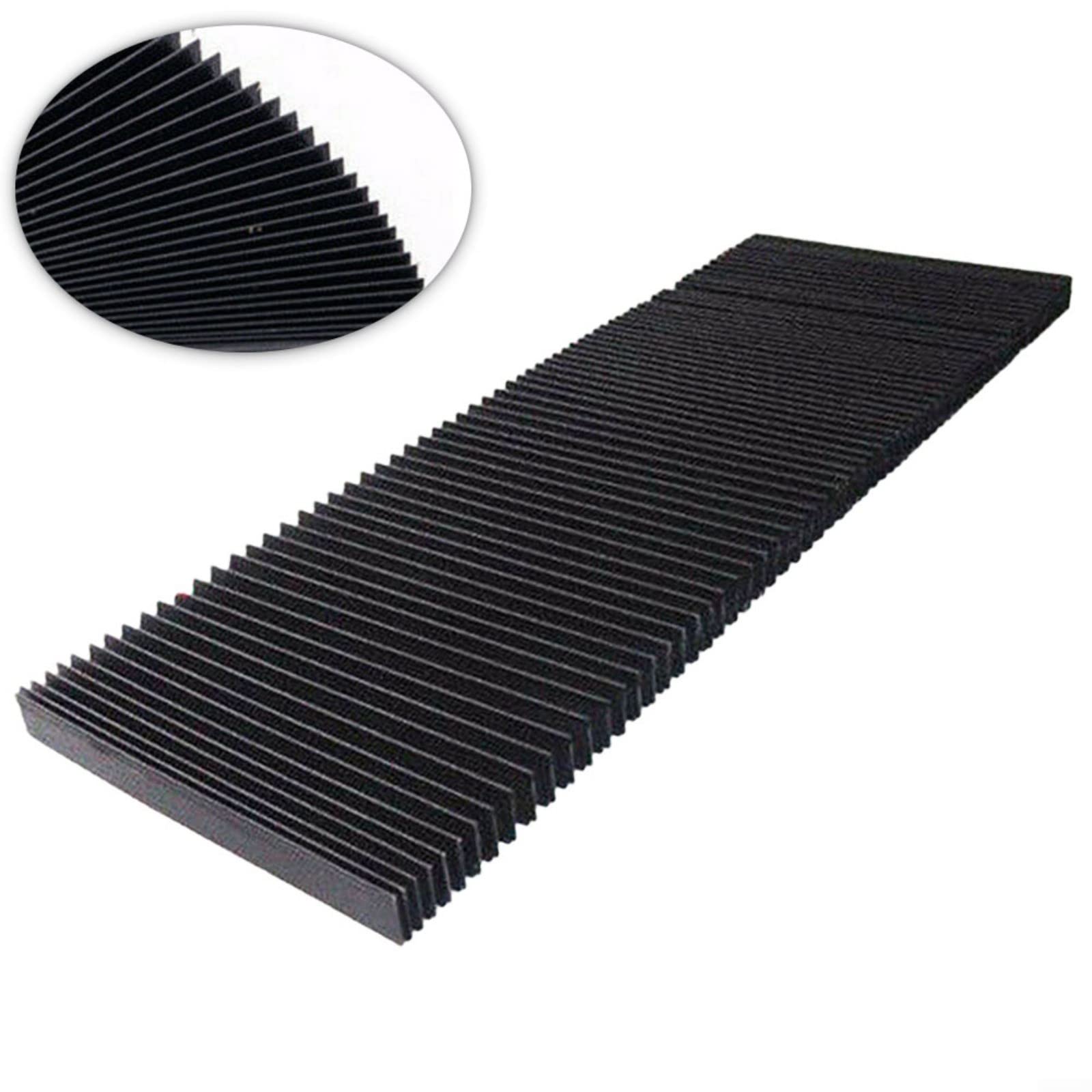 Produktbild von Flexible Faltenbalg-Abdeckung Für CNC-Fräsmaschine – 1,5 M Dehnbar, 130–300 Mm Breite, öl- Und Wasserdicht, Dreilagig (245 Mm, Schwarz)