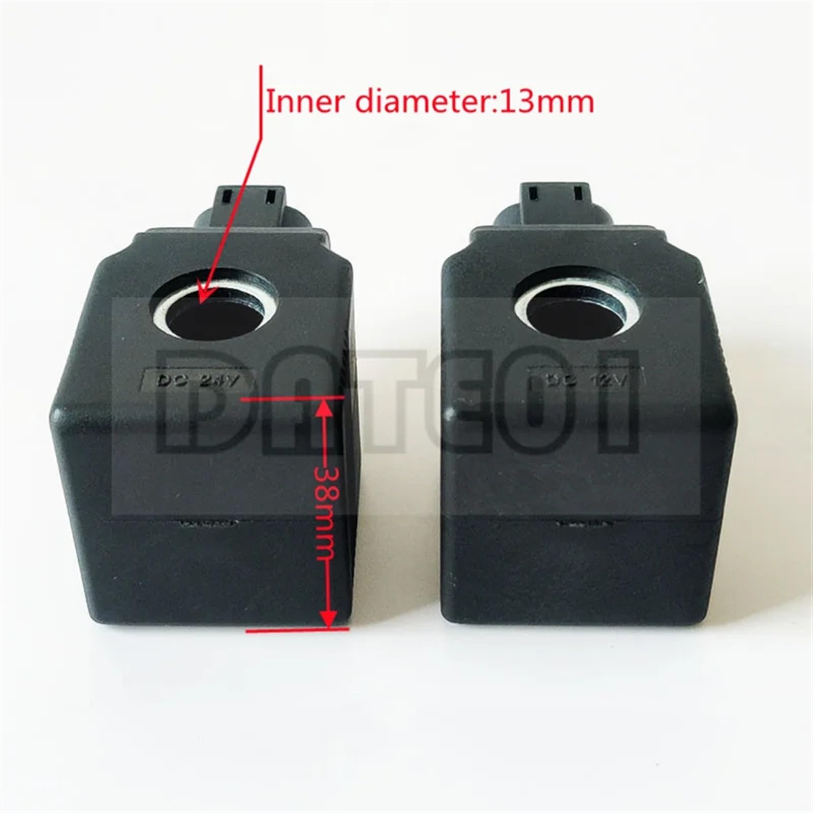 Coil Pilot Magnetventil, Spule, Magnetventil, Spule mit zwei Nadeln, Grabmaschine DC 24 V DC 12 V (DC 12 V)