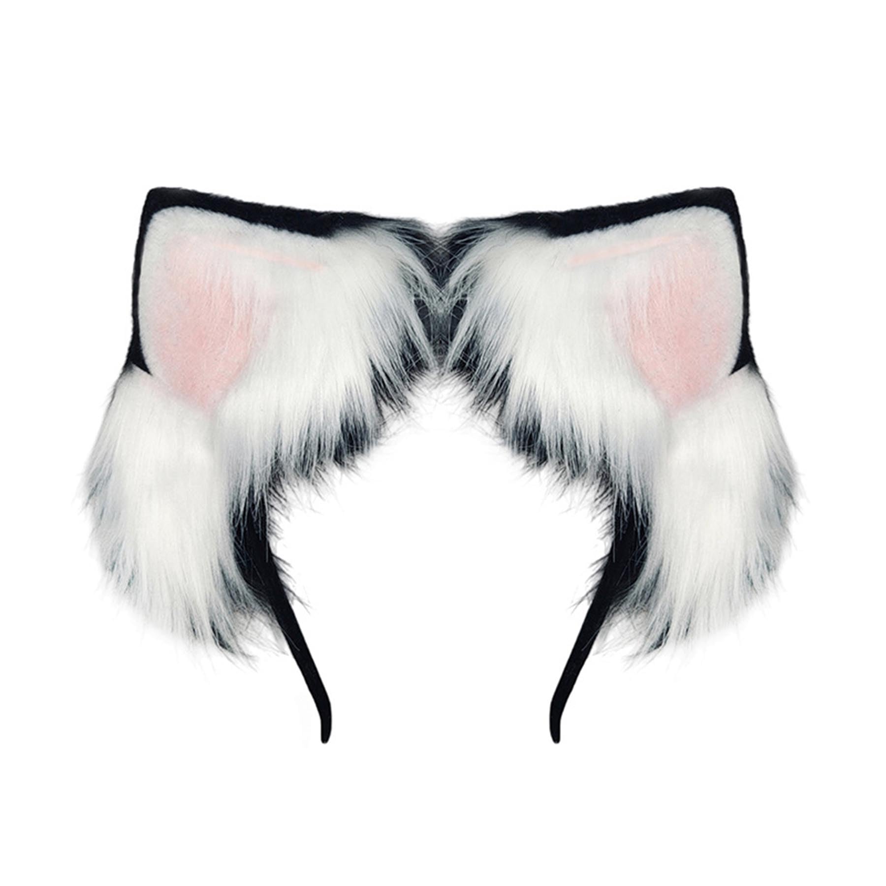 Diadema eléctrica recargable con orejas de gato para cosplay, diadema de peluche con orejas animal, tocado con orejas de personaje anime, para fiestas disfraces, juegos de rol