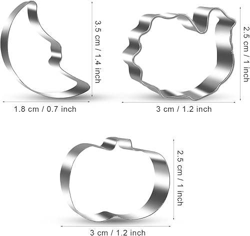Miniatura 2 de Cortadores de galletas de Halloween, cortadores de galletas de Halloween, forma de calabaza, fantasma, bruja, sombrero de gato, molde para galletas,