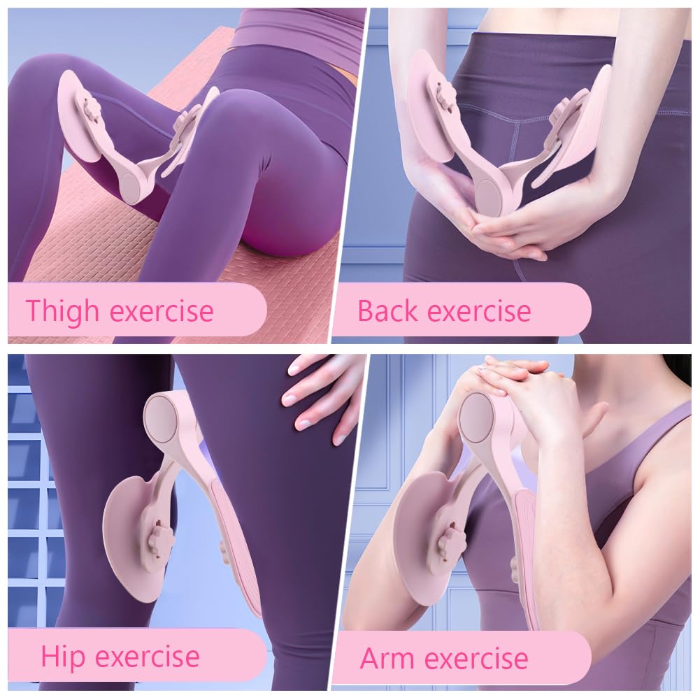 Thigh Master, Beckenbodenmuskeltrainer mit Widerstandsband, Hüft- & Beckentrainer Kegel Exerciser, Inner Thigh Exercise Workout Equipment für Muskelstärkung & Toning