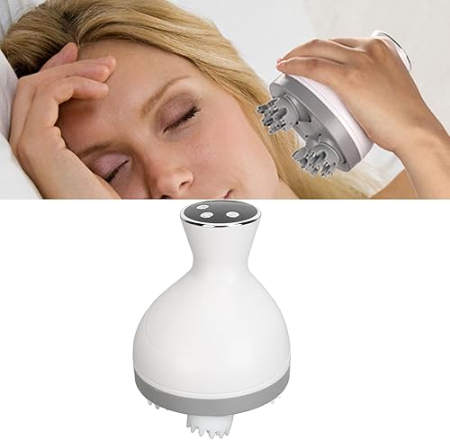 Miniatura 2 de Masajeador eléctrico para el cuero cabelludo, masajeador de cabeza, rascador de cabello, rascador de cuero cabelludo inalámbrico de mano, masajeador