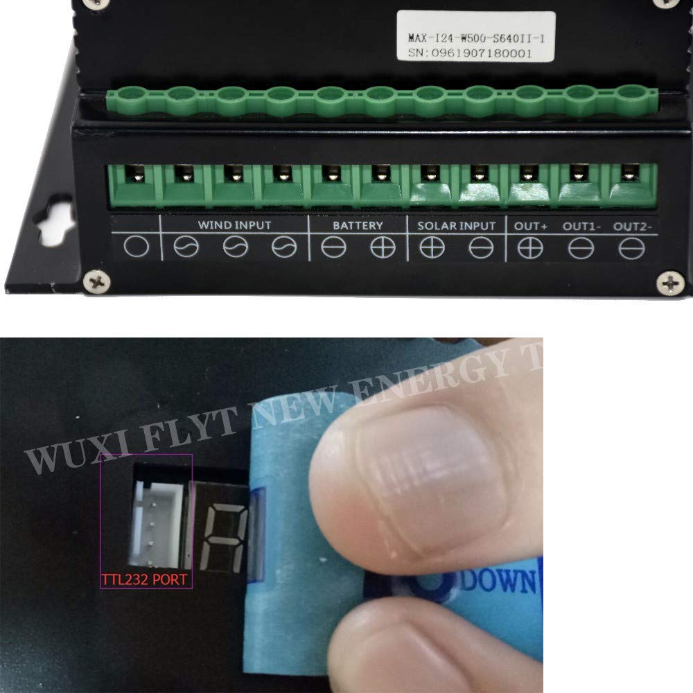 MPPT Hybrydowy regulator ładowania wiatrowego i słonecznego 12 V/24 V Auto 48 V 100 W-600 W do turbiny wiatrowej i paneli słonecznych z oprogramowaniem