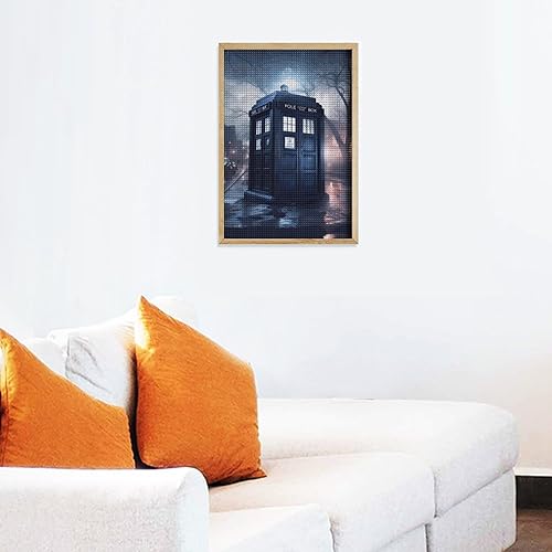 Miniatura 6 de Doctor Dr Who - Caja de policía para ratones, kit de pintura de diamantes para bricolaje, arte cuadrado de taladro completo para decoración de pared