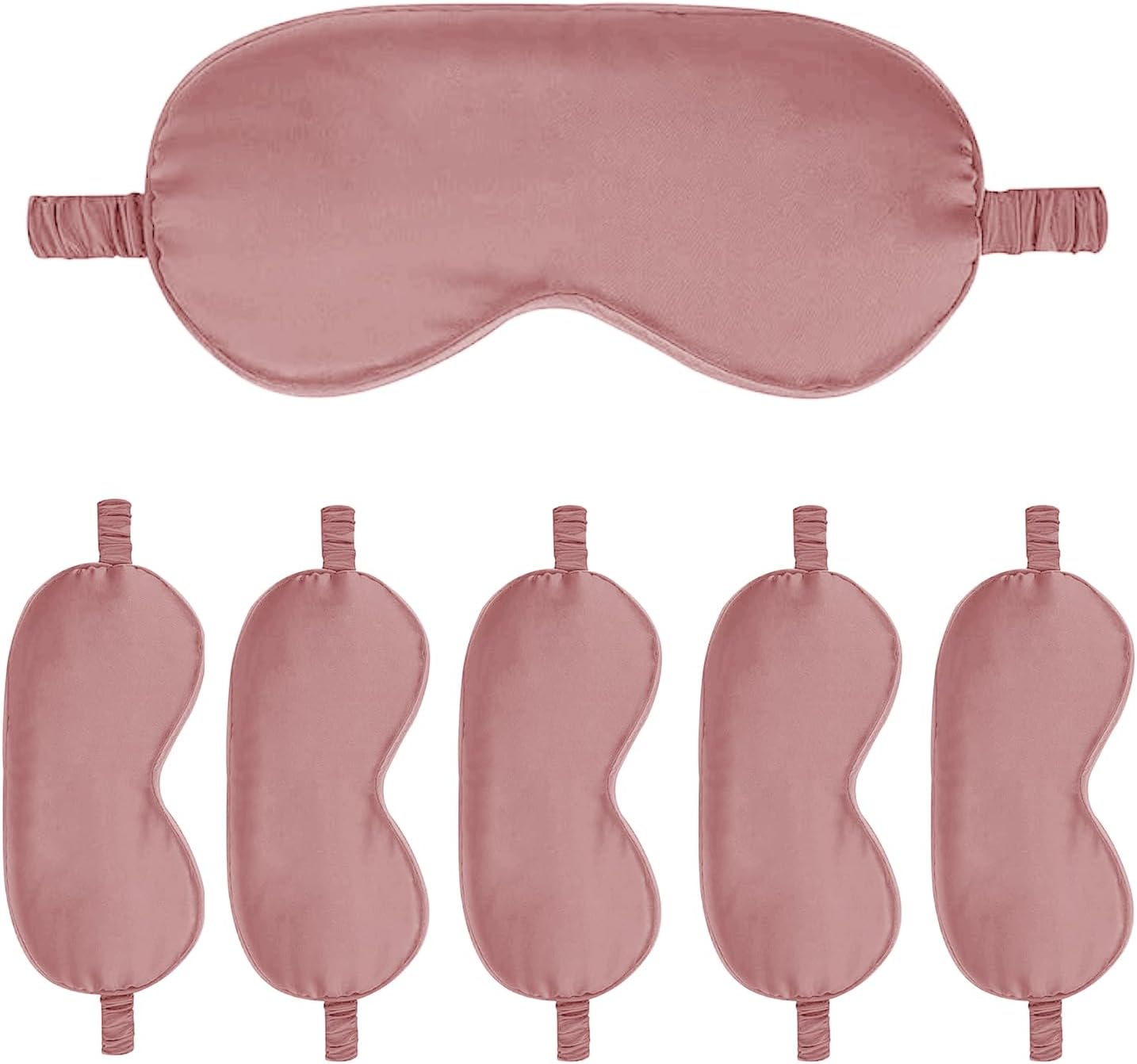 6PACK Silk Sleep Mask Satin Eye Masks Blackout Silky Eyeshade Cover Soft Blindfold Eyeshades for Women Sleeping Travel Gift