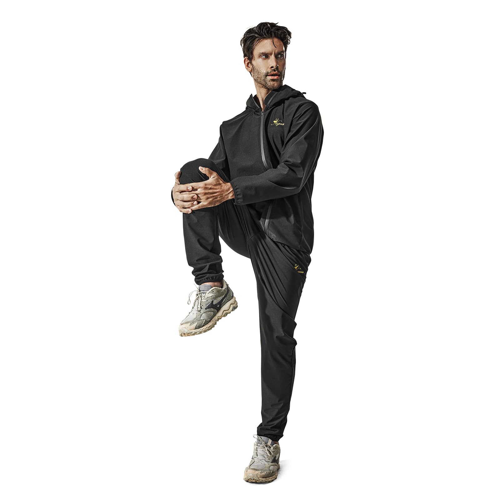 Negash Zipper Sauna Suit with Hood - Ultimate Sweat Suit for WeightLose, Men's Sauna Suit | Intense Workout Gear for Men