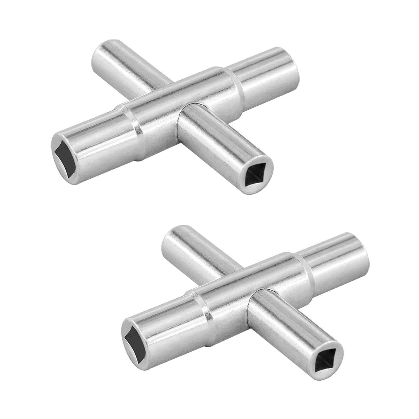 Juego de llaves de llave de 4 vías para grifo, espitas y la mayoría de válvulas, 2 unidades