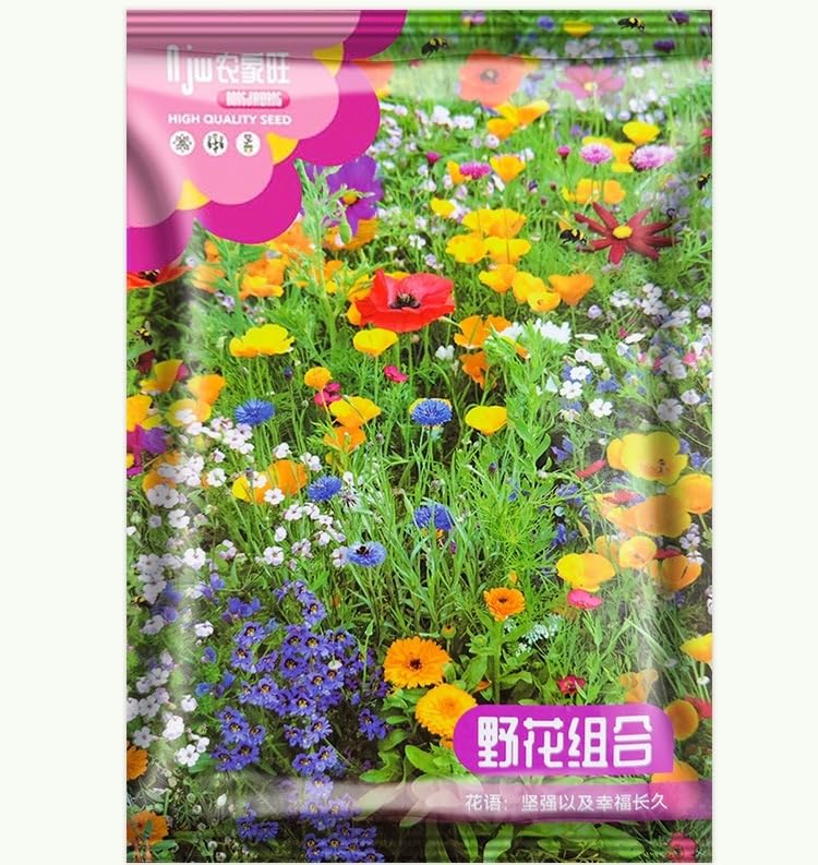 Timelux Wildflower Seeds Mix 35 Varieties Non-GMO Wild Flower Seed for Planting All Year Flowers Seeds for Planting(99% Pure Live Seeds)