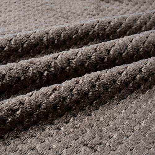 Image of Warm Soft Fuzzy Dog or Cat Blanket, Plush Fleece Throws for Puppy, Kitten, Bed, Couch, Sofa, Travel (L /40 inch x 48 inch, Dark Grey)