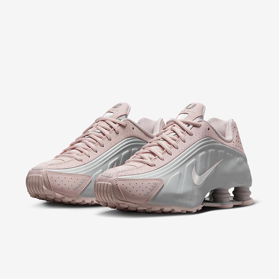 Amazon.com | Nike Shox R4 Shoes (AR3565-600, Barely Rose/Metallic
