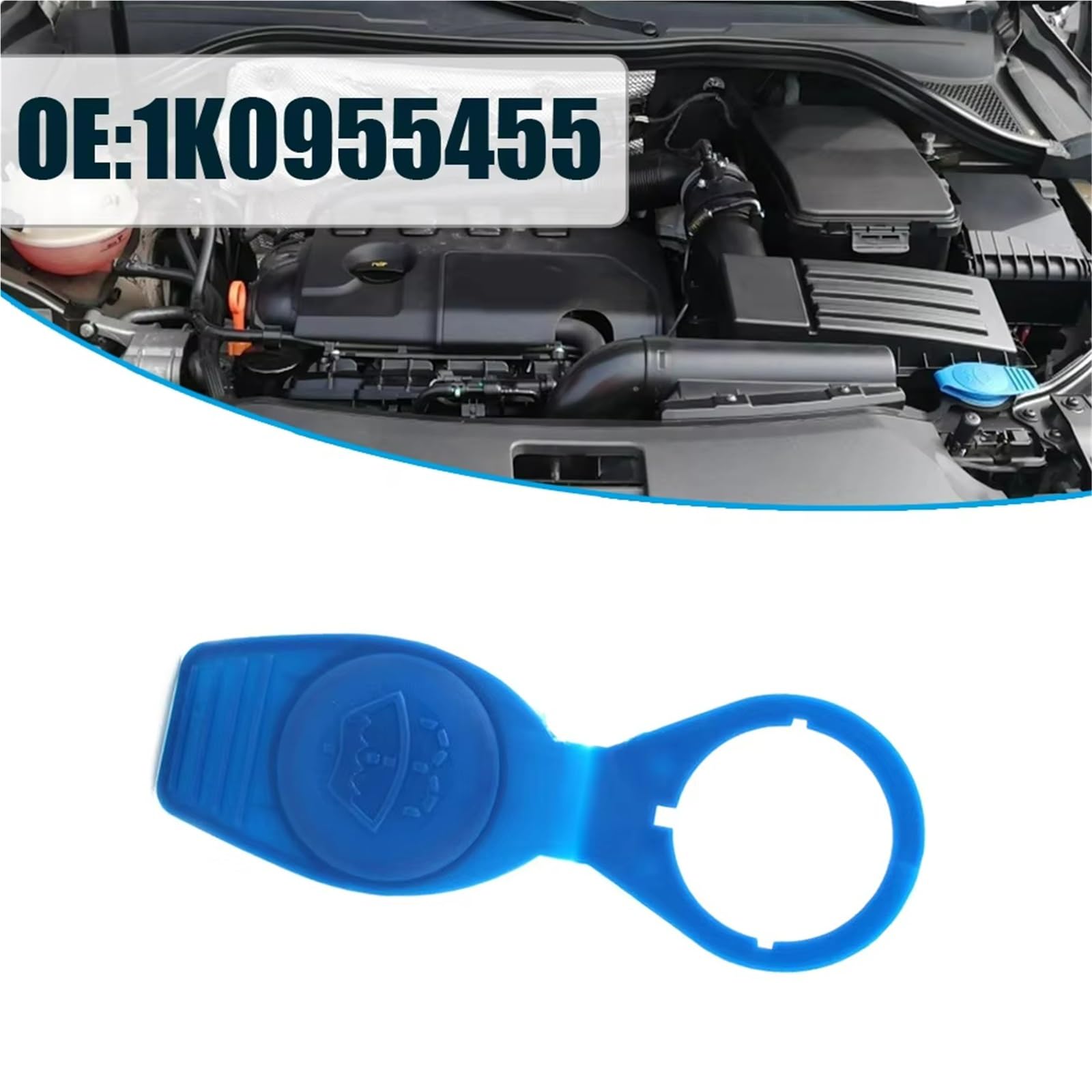 Korek butelki spryskiwacza do VW 1 szt. korek zbiornika płynu do spryskiwacza szyby samochodu pokrywa zbiornika na wodę myjka samochodowa pokrywa zbiornika 1K0955455