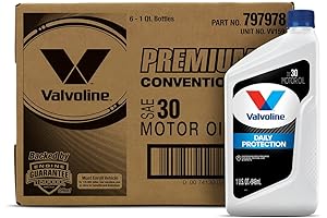Valvoline 1QT Conventional Motor Oil Daily Protection SA 30 - 6 Pack